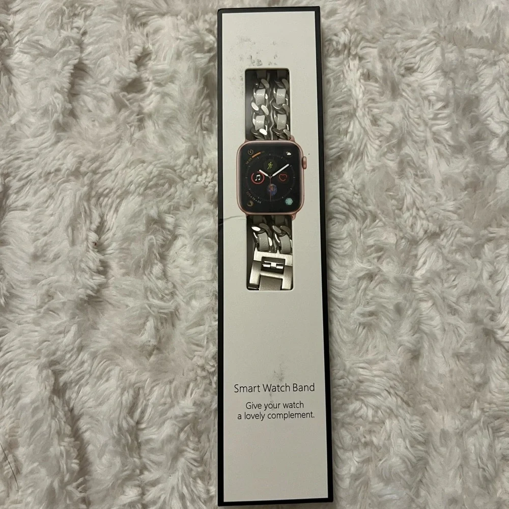 Silver Smart Watch Band